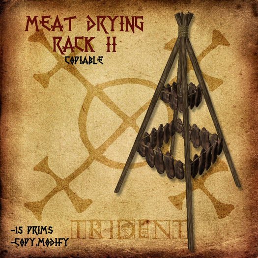 Second Life Marketplace Meat Drying Rack II